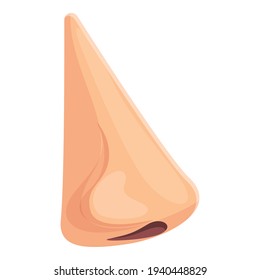 Human body nose icon. Cartoon of human body nose vector icon for web design isolated on white background