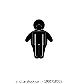 human body in an obese shell icon. Elements of obesity problems icon. Premium quality graphic design icon. Simple icon for websites, web design, mobile app, info graphics on white background