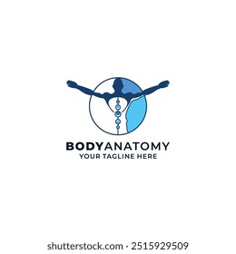 Human body, Organ, System, Structure, logo design icon vector