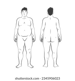 fondo del contorno del cuerpo humano. Ilustración del contorno vectorial del cuerpo masculino. boceto de cuerpo humano dibujado a mano. Cuerpo humano masculino. los hombres hacen sketch de arte. boceto masculino.