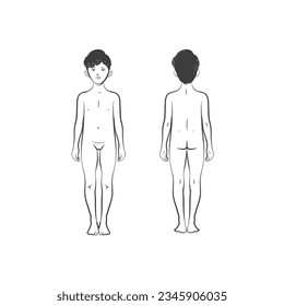 fondo del contorno del cuerpo humano. Ilustración del contorno vectorial del cuerpo masculino. boceto de cuerpo humano dibujado a mano. Cuerpo humano masculino. los hombres hacen sketch de arte. boceto masculino.