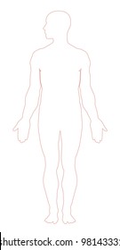 Human Body Outline. Vector Illustration