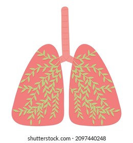 human body part lungs icon