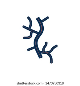 Human Body Parts Collection Icon Artery Bold, Vein, Dna, Outline For Hospital Medical Surgery