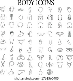 Human body parts ,vector eps 10