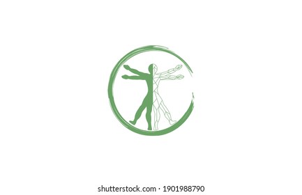 human body ratio logo symbol icon vector graphic design 