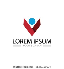 Human body shape logo in abstract line form for clean branding purposes