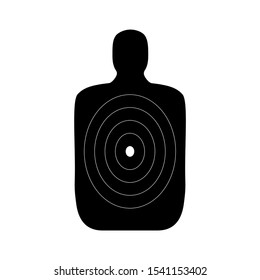 Human body shaped target for a shooting practice