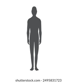 Vector de silueta de cuerpo humano eps 10