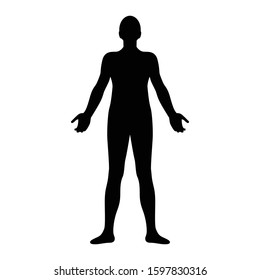 Human Body Silhouette, Vector Illustration