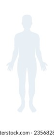 Ilustración del vector de silueta corporal humano