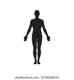 Human body silhouette vector