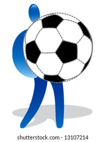 Human body soccer player