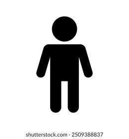 Human body symbol isolated on white background. Symbol vector