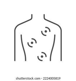 Human body trigger points icon