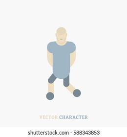 The human body. Vector character for you work. Flat vector background EPS 10