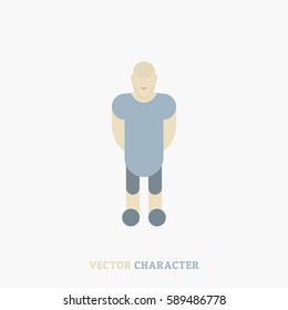 The human body. Vector character for you work. Flat vector background EPS 10