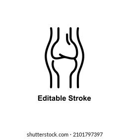 human bone anatomy icon designed in outline style in editable stroke for human anatomy icon theme