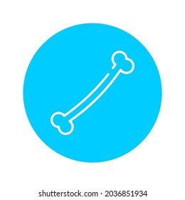 Icono óseo humano, alta calidad y editable. Muy adecuado para tu diseño web, interfaz de usuario, diseño de aplicaciones móviles, etc. 
Ilustración vectorial en un fondo azul.