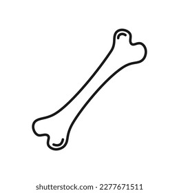 Human bone icon. High quality black vector illustration.