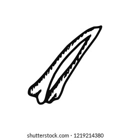 human bone icon. Isolated sketch for infographic object on light background