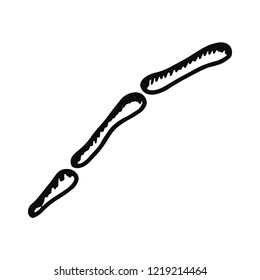 human bone icon. Isolated sketch for infographic object on light background