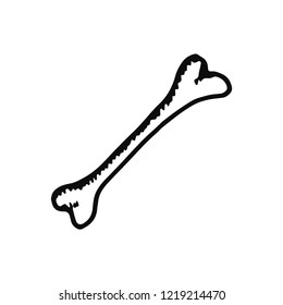human bone icon. Isolated sketch for infographic object on light background