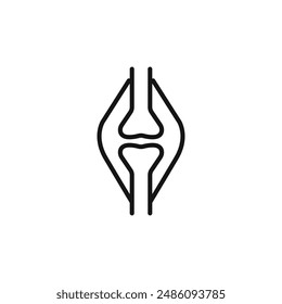 human bone icon logo sign vector outline