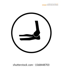 human bone icon on white background.spinal cord backbone vector.Vector illustration.