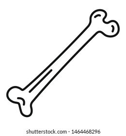 Human bone icon. Outline human bone vector icon for web design isolated on white background