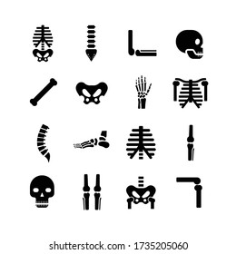 Human bone and joint icon set 