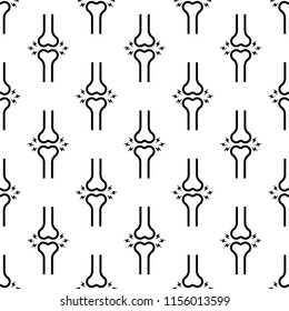 Human Bone Joint Pain Seamless Pattern Vector Art Illustration