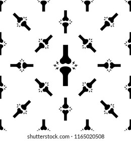 Human Bone Joint Pain Seamless Pattern Vector Art Illustration
