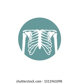 Human bone orthopedic Logo Concept Vector. Bone image of human joints. Anatomy skeleton flat design Template illustration. Icon Symbol
