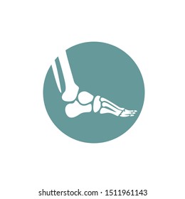Human bone orthopedic Logo Concept Vector. Bone image of human joints. Anatomy skeleton flat design Template illustration. Icon Symbol
