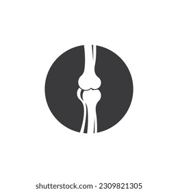 Human bone orthopedic logo vector. Anatomy skeleton flat design template illustration 