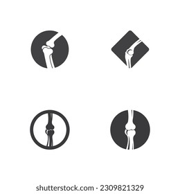 Human bone orthopedic logo vector. Anatomy skeleton flat design template illustration 