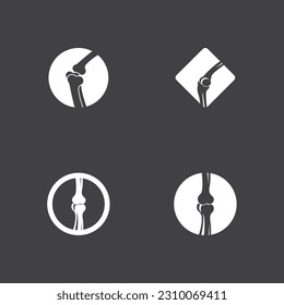 Human bone orthopedic logo vector. Anatomy skeleton flat design template illustration 