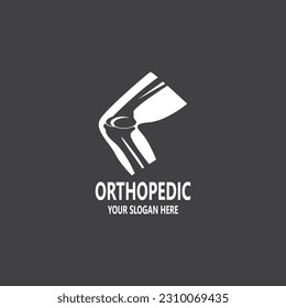 Human bone orthopedic logo vector. Anatomy skeleton flat design template illustration 