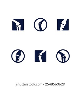 human bone orthopedic logo vector art set