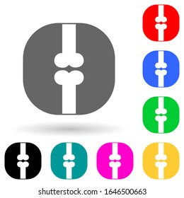menschliche Knochen, mehrfarbiges Symbol. Einfache Bildyph, flache Vektorillustration von Symbolen für menschliche Teile für i und ux, Website oder mobile Applikationen