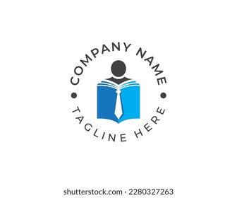 Human Book Reading Logo Concept sign symbol icon Element Design. Graduation, Education, E-book, Courses, Book Store and Academy Logotype. Vector illustration template