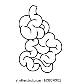 Human bowels vector icon isolated on white background