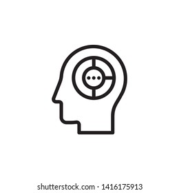 human, brain, analysis icon. Simple thin line, outline vector of Mind process icons for UI and UX, website or mobile application