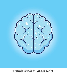 Human brain anatomy science biology organ body system vector illustration. Health care and medical education human organ.