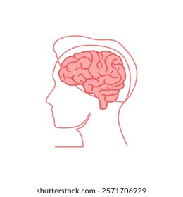 human brain art vector illustration