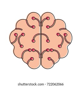 human brain artificial intelligence related icon image