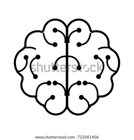 human brain artificial intelligence related icon image