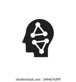 human, brain, biology, scientific icon. Simple glyph, flat vector of Mind process icons for UI and UX, website or mobile application