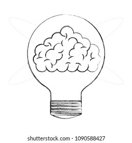 human brain in bulb